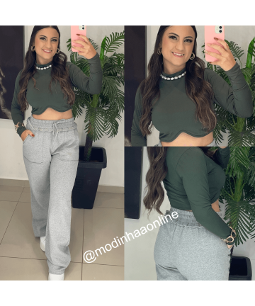 Calça Alfaiataria Natalya Cinza